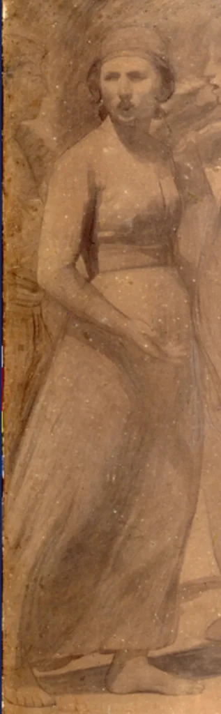 immagine per Giuseppe Pellizza da Volpedo, Studio per il Quarto Stato (parte sinistra), part., 1898-1899, matita e carboncino su carta intelata, 1430 x 1850 mm, Roma, Galleria Nazionale d’Arte Moderna e Contemporanea, inv. 5728.