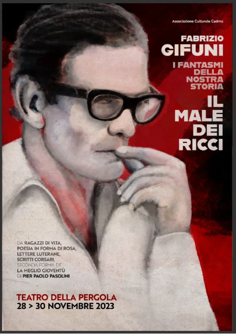 immagine per Fig. 2. La locandina di I fantasmi della nostra Storia. Il male dei ricci. Ragazzi di vita e altre visioni (https://fabriziogifuni.it/i-fantasmi-della-nostra-storia/)