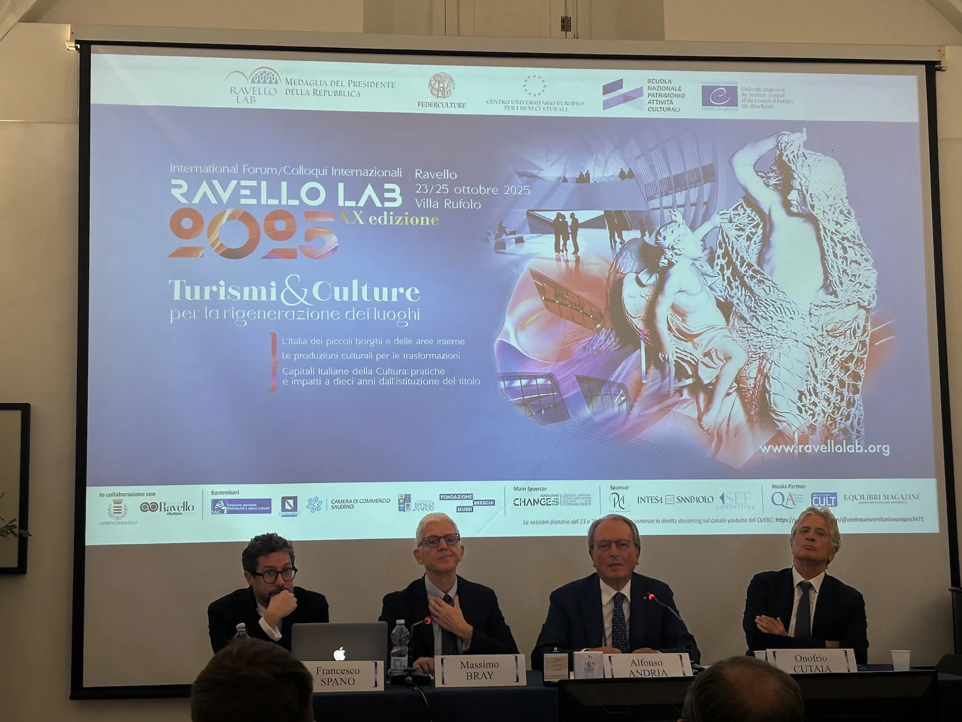 immagine per Apertura dei lavori di Ravello Lab, con Francesco Spano, Massimo Bray, Alfonso Andria e Onofrio Cutaia