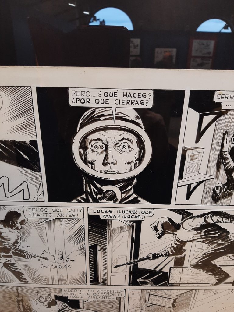 immagine per El Eternauta. Particolare di una tavola in mostra al Lucca Comics & Games alla mostra L'Eternauta: Oesterheld e López;