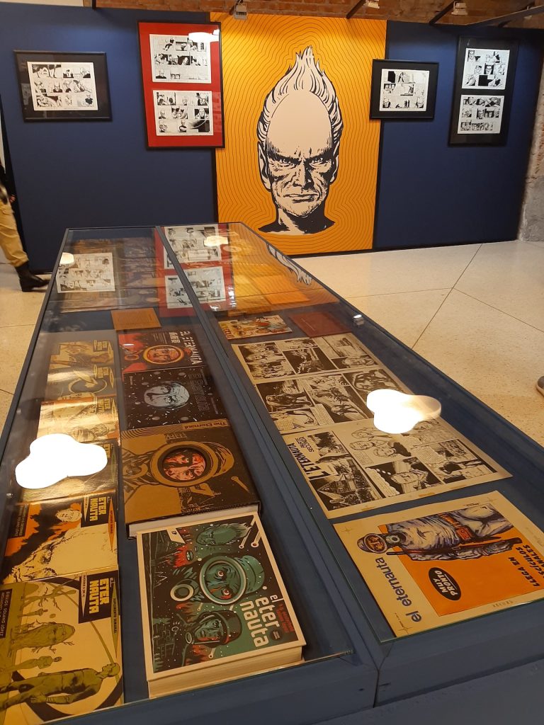 immagine per L'Eternauta. Oltre lo spazio e il tempo. Allestimento della mostra a Palazzo Guinigi. Lucca Games & Comics 2025. ph. L. Martusciello