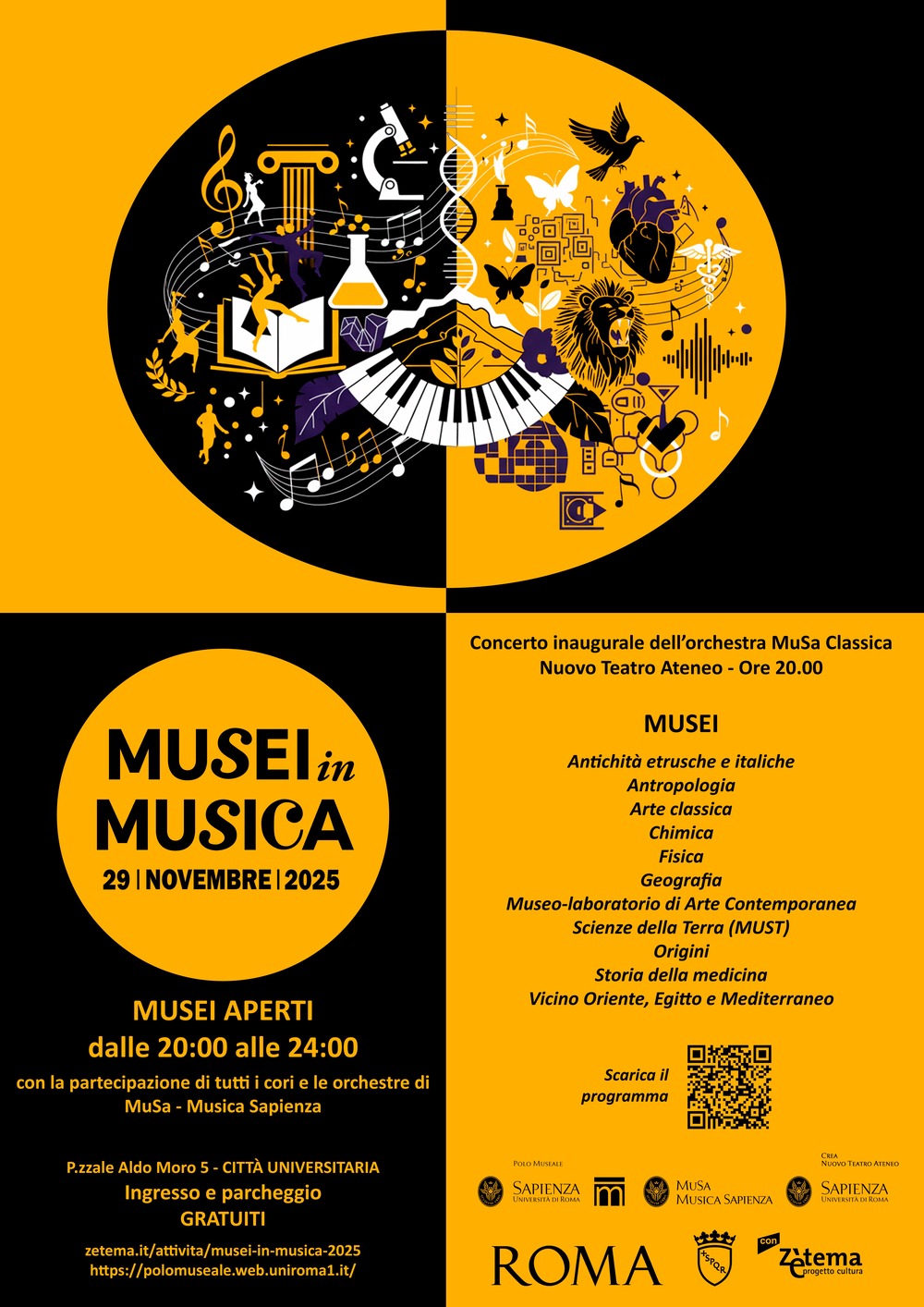 immagine per Musei in Musica 2025, Locandina