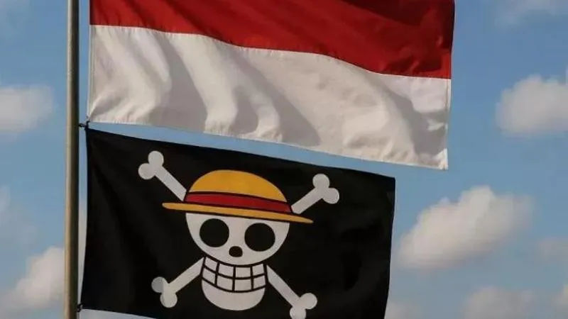 immagine per Manifestanti nelle Filippine con la bandiera di One Piece durante le proteste contro la corruzione a Rizal Park.