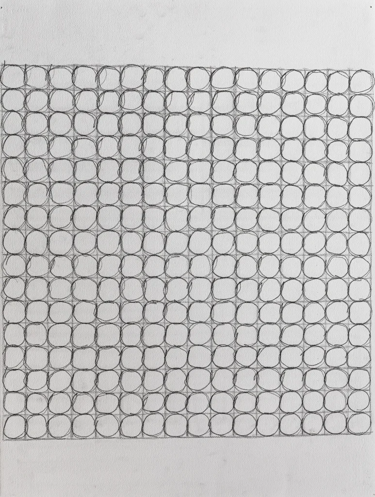 immagine per Circles, graphite on paper, 2024, 76 x 56 cm