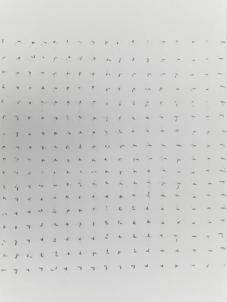 immagine per Sounded, graphite on paper, 2025, 76 x 56 cm