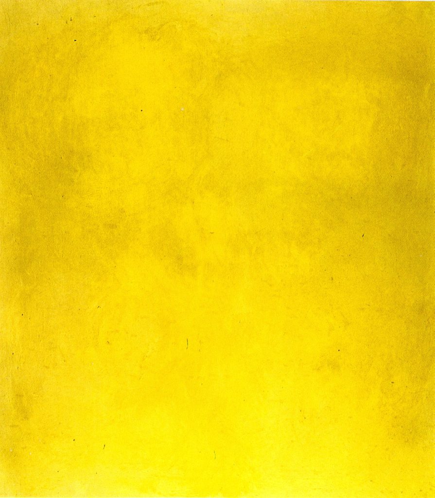 immagine per In giallo, 1979 olio e tecnica mista su tela; 150 x 130 cm. Courtesy dell’Archivio Giulio Turcato e Fondazione Giuliani. © GIULIO TURCATO, by SIAE