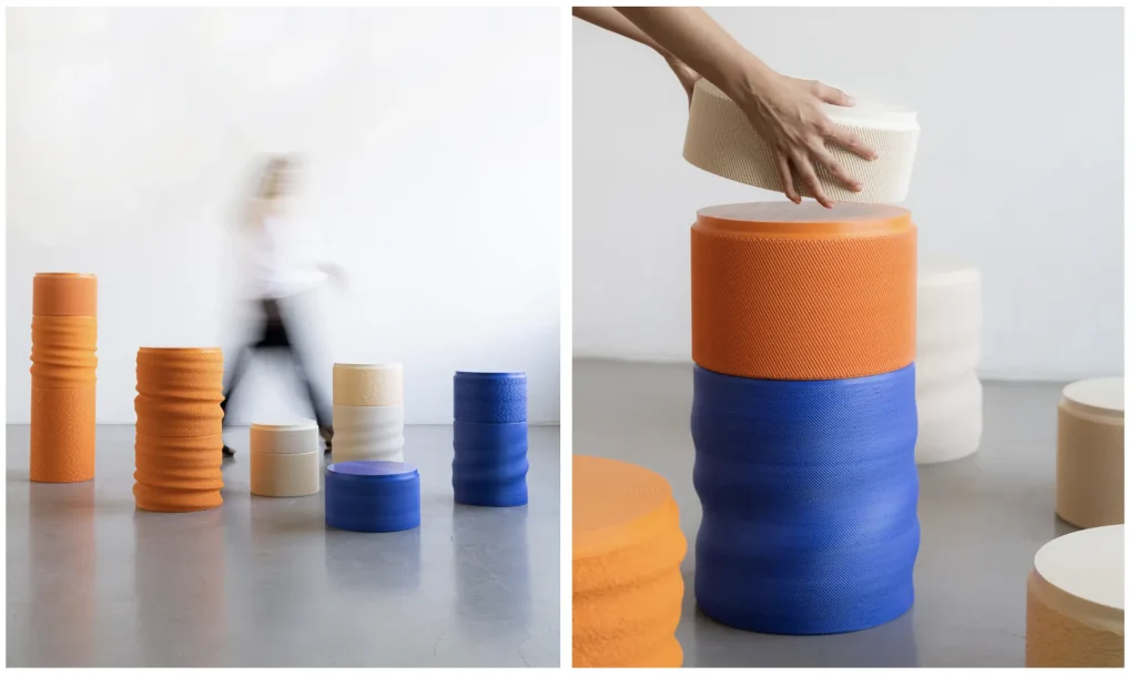 immagine per Reticoli in biopolimero SENSBIOM 2.1
con filamento reattivo ai raggi UV a base di Nuatan®
Design e produzione Crafting Plastics!.
Courtesy Crafting Plastics!
