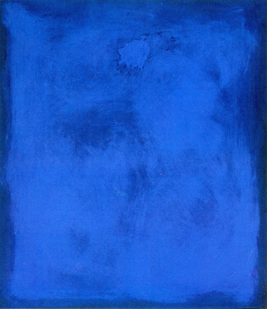 immagine per In blu, 1979 olio e tecnica mista su tela; 150 x 130 cm. Courtesy dell’Archivio Giulio Turcato e Fondazione Giuliani. © GIULIO TURCATO, by SIAE