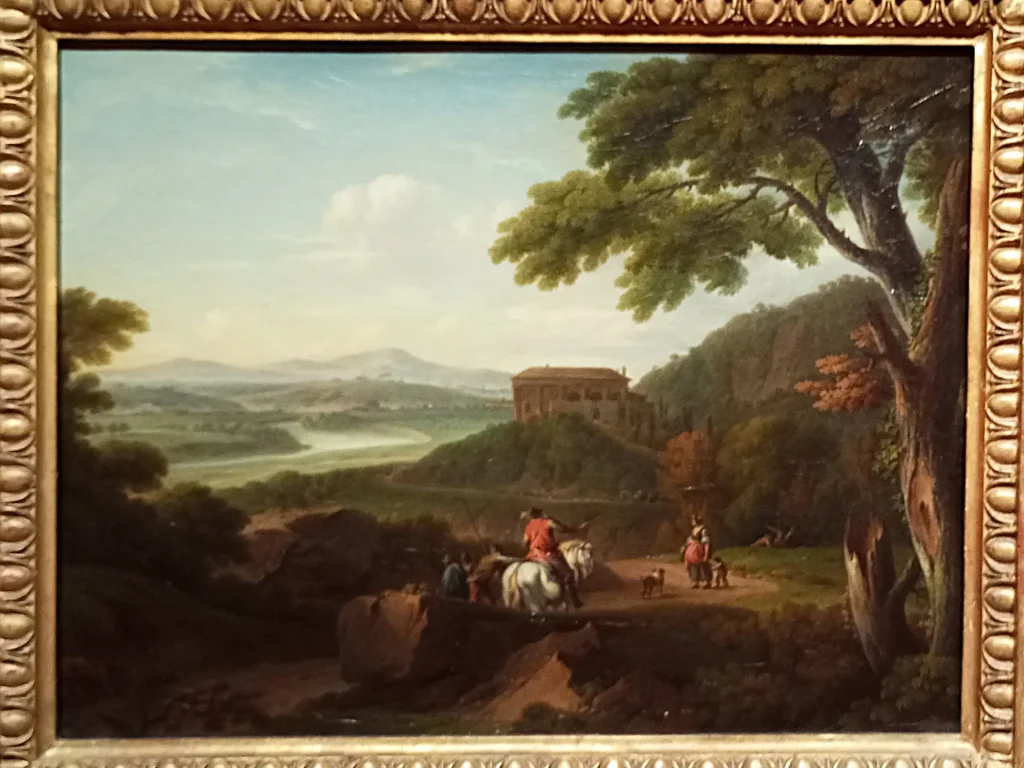 immagine per 02. Anonimo francese - Veduta di Villa Madama - fine XVII secolo olio su tela - collez. priv.