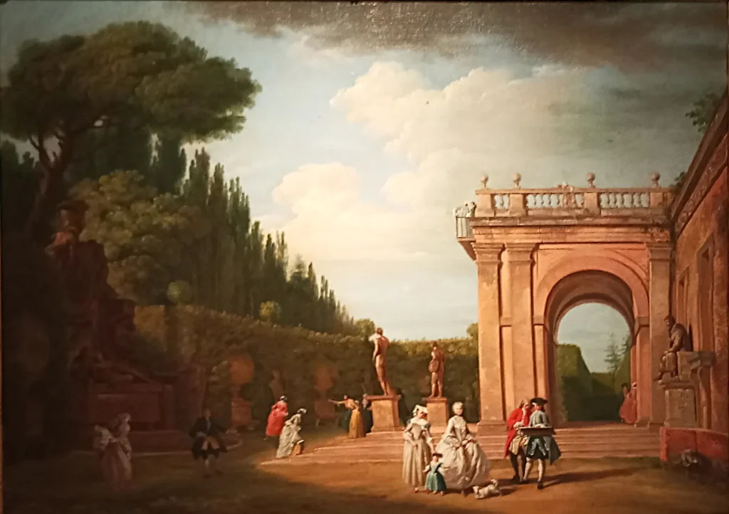 immagine per 08. Claude Joseph Vernet - Giardini di Villa Ludovisi - olio su tela 1749