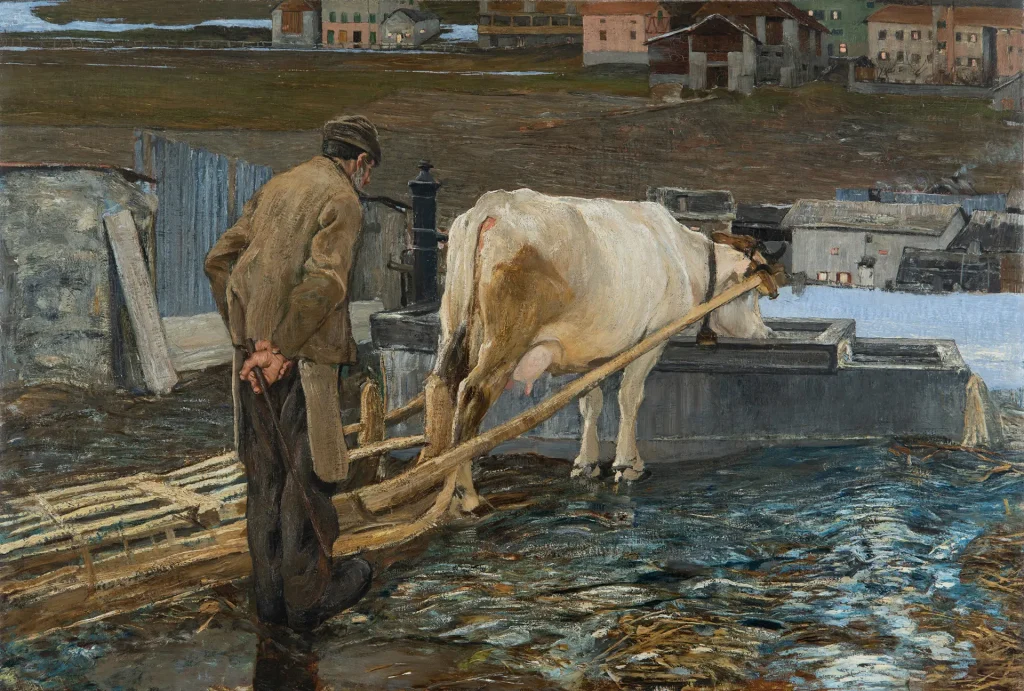 immagine per Giovanni Segantini, Allo sciogliersi delle nevi, 1888. St. Moritz, Segantini Museum, deposito della Fondazione Otto Fischbacher Giovanni Segantini. © Segantini Museum St. Moritz, deposito della Fondazione Otto Fischbacher Giovanni Segantini