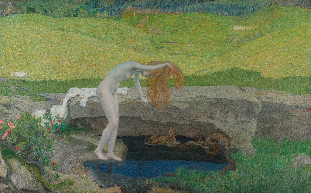 immagine per Giovanni Segantini, Vanità, 1897. Zurigo, Kunsthaus, Erworben mit einem Beitrag der Schweizerischen Bankgesellschaft. © 2014 Kunsthaus Zürich