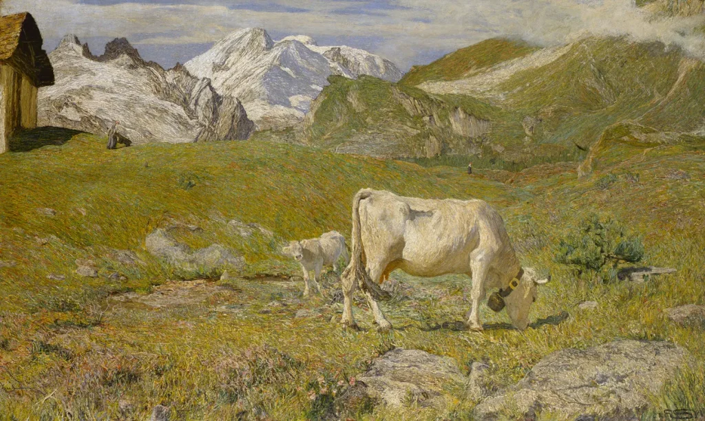 immagine per Giovanni Segantini, Pascoli di Primavera, 1896. © Pinacoteca di Brera, Milano