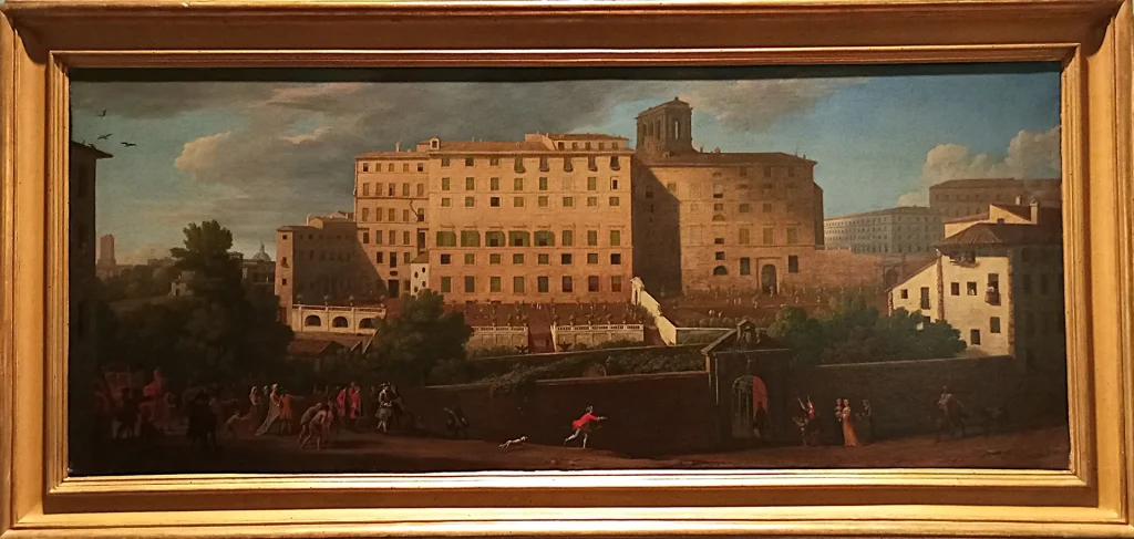 immagine per 16. Adrien Manglard - Veduta di Palazzo Rospigliosi - olio su tela - 1755