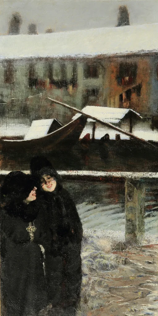immagine per Giovanni Segantini, Nevicata sul Naviglio, 1880-1881. Arco, Galleria Civica G. Segantini. © Comune di Arco, Galleria Civica G. Segantini
