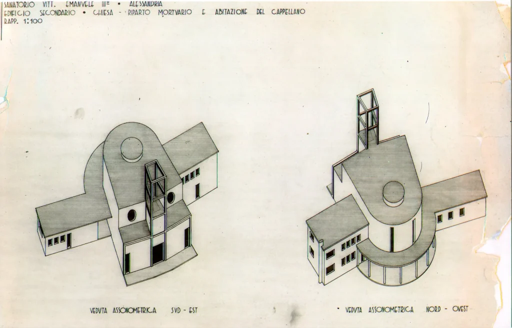 immagine per Chiesa del Sanatorio, V.E. III 1929-1934, Alessandria Courtesy Archivio Storico Gardella