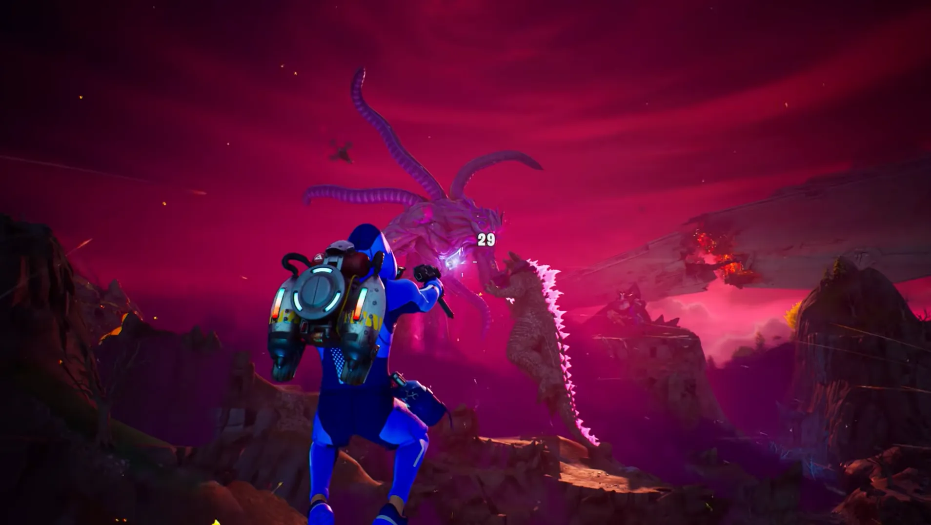 immagine per Godzilla combatte contro la Dark Presence durante l’evento “Ora Zero”, Fortnite