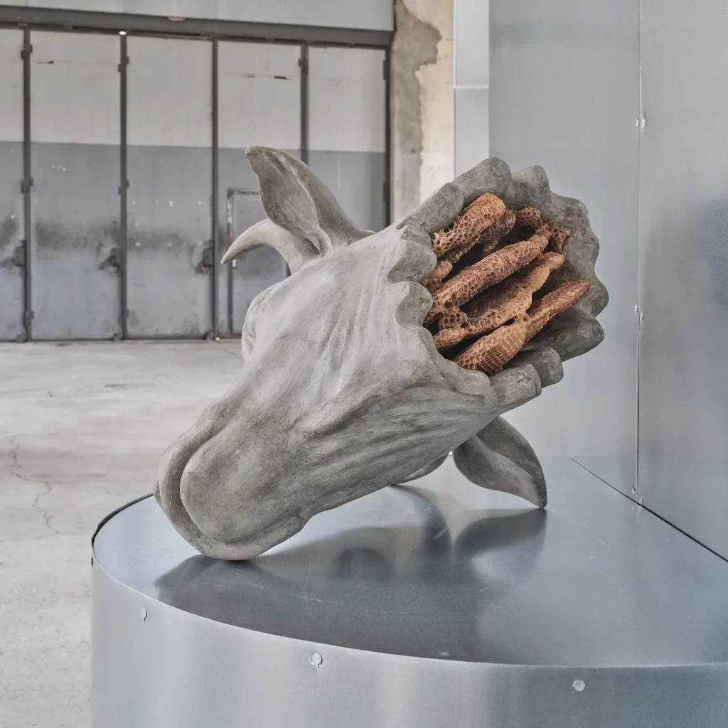 immagine per Anna Hulačová, To Eternity, veduta dell'installazione Bucolica, Kunstraum Dornbirn 2025. Ph. Günter Richard Wett, collezione privata Praga, © Anna Hulačová, per gentile concessione dell'artista e hunt kastner, Praga.