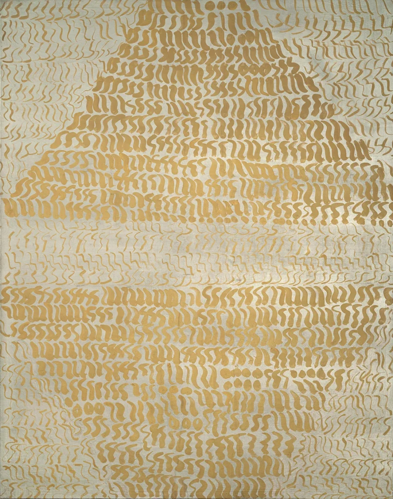 immagine per Argento oro 1, 1964 tempera alla caseina su tela 190 x 150 cm