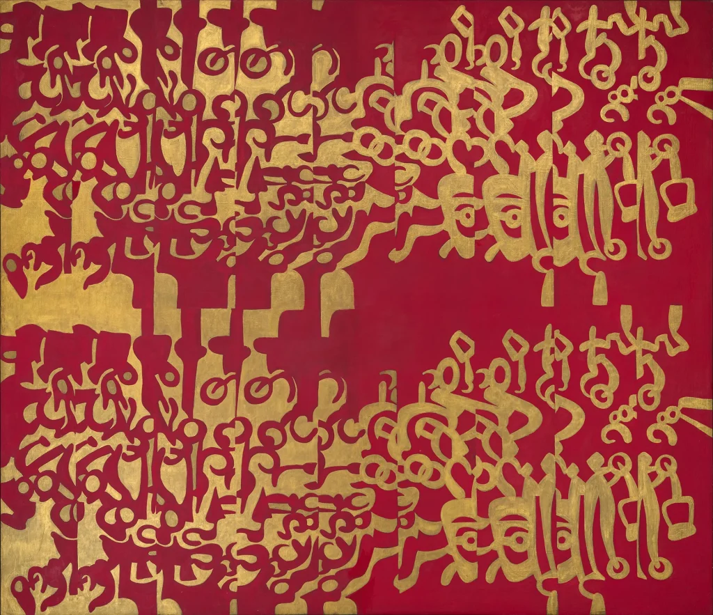 immagine per Ororosso (Oriente n. 1), 1965 tempera alla caseina su tela, 190 x 219,5 cm