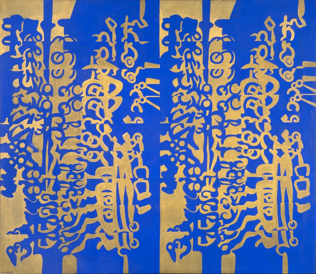 immagine per Oroblu (Oriente n. 2), 1965 tempera alla caseina su tela, 190 x 220 cm