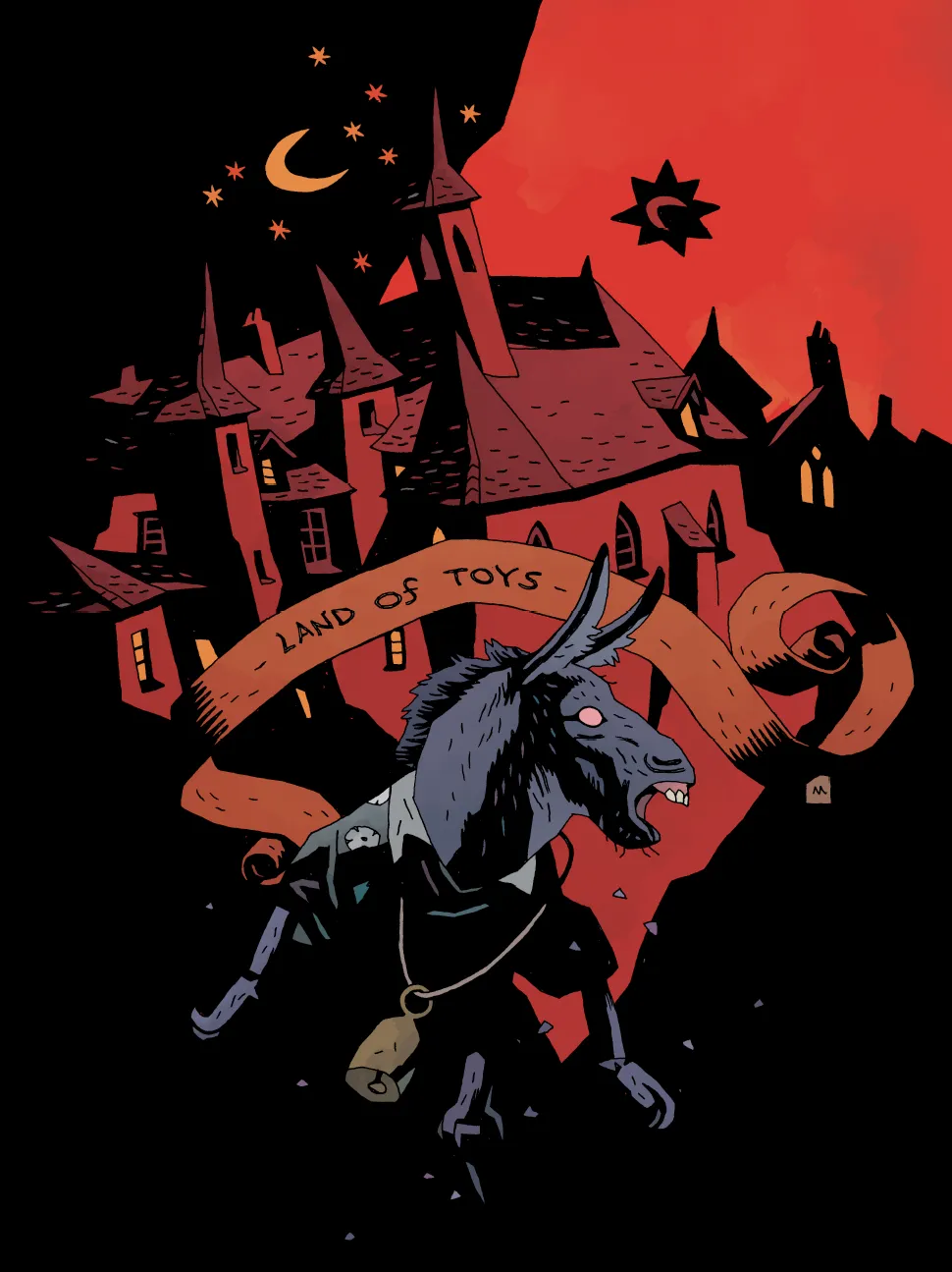 immagine per IMMAGINE 10: Pinocchio trasformato in asino, disegnato da Mike Mignola. Courtesy by NPE edizioni