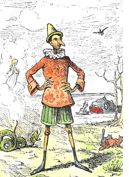 immagine per IMMAGINE 2: il Pinocchio disegnato da Enrico Mazzanti nel 1883