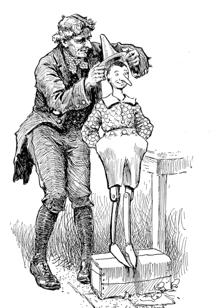 immagine per IMMAGINE 4: The Adventures of Pinocchio, The Athenæum Press.,1904, disegno di Charles Copeland