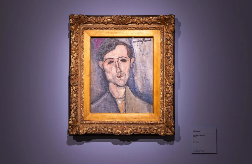 immagine per FIG. 20) Ritratto maschile di Amedeo Modigliani -Impressionismo e Oltre -Ara Pacis RM -Ph. Monkeys Video Lab