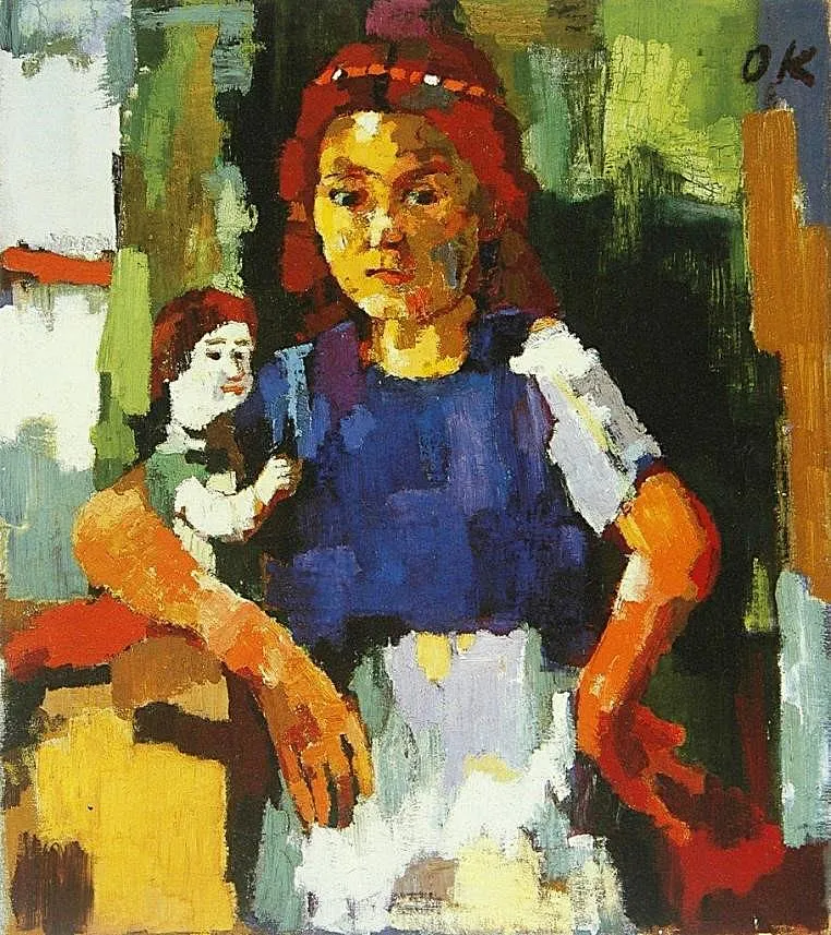 immagine per FIG. 29) Oskar Kokoschka, Bambina con bambola, 1921 -mostra Impressionismo e oltre -Ara Pacis RM 2025 -Detroit Institute of Ar