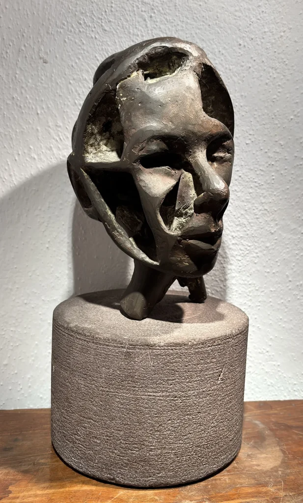 immagine per Mario Giansone, Testa di uomo, bronzo, 26x18x23
