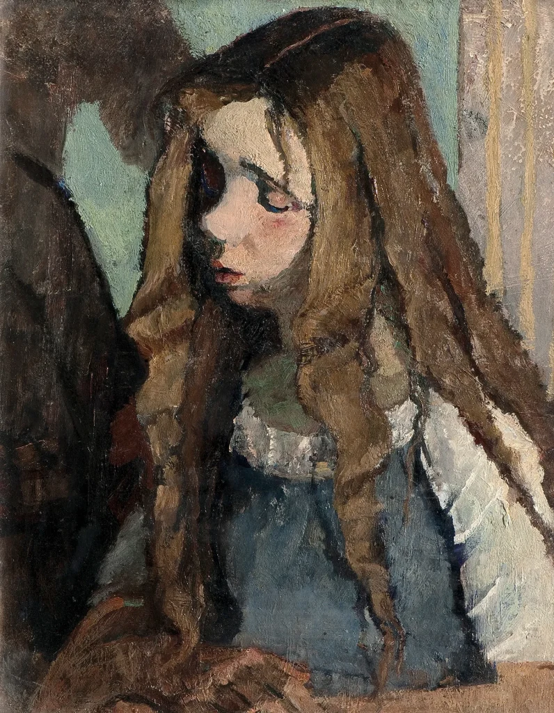 immagine per Nella Marchesini, Laura con i capelli sciolti, 1945 ca, olio su tela, 66x55