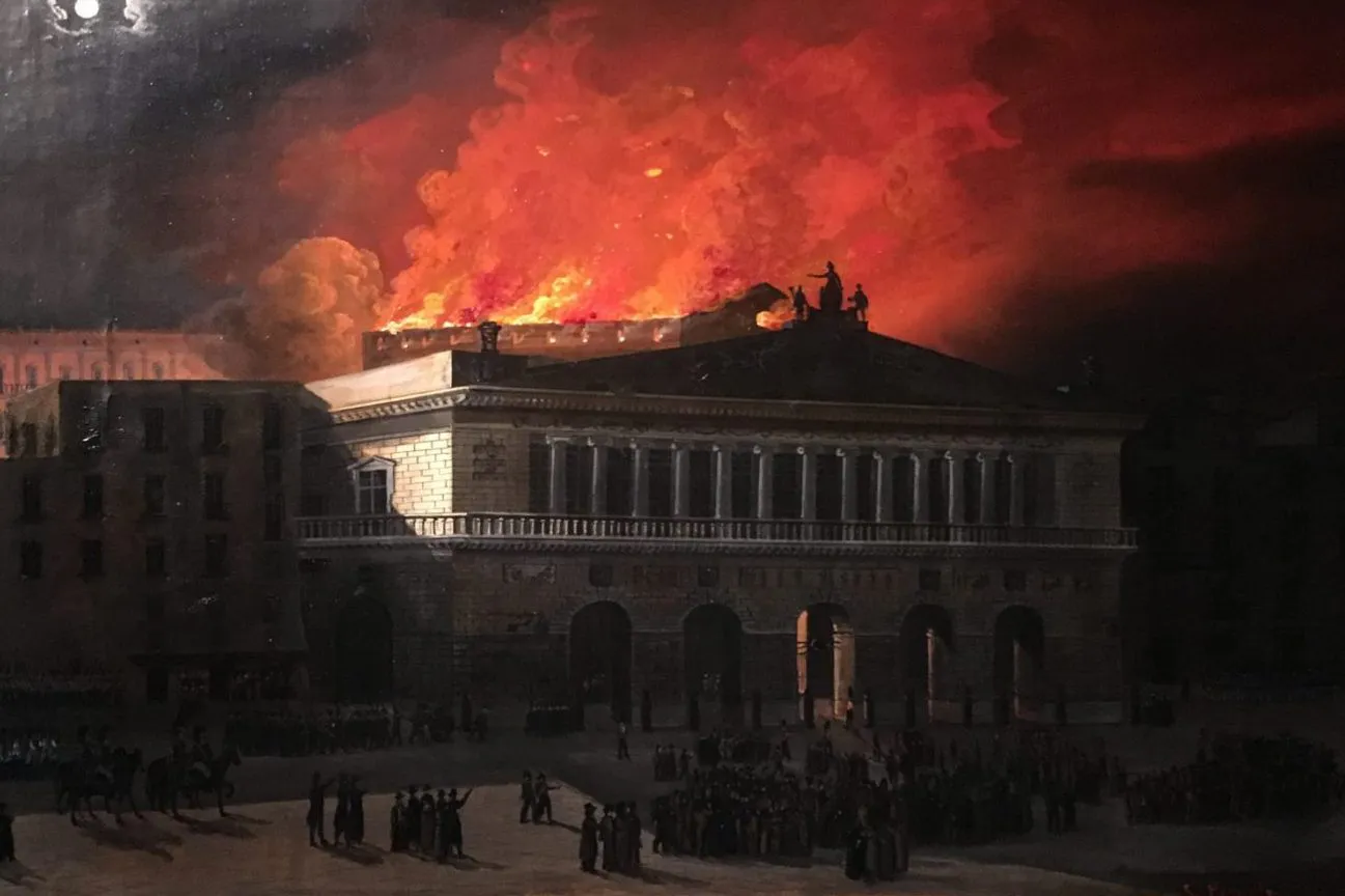immagine per Salvatore Fergola, Incendio del Real Teatro di San Carlo