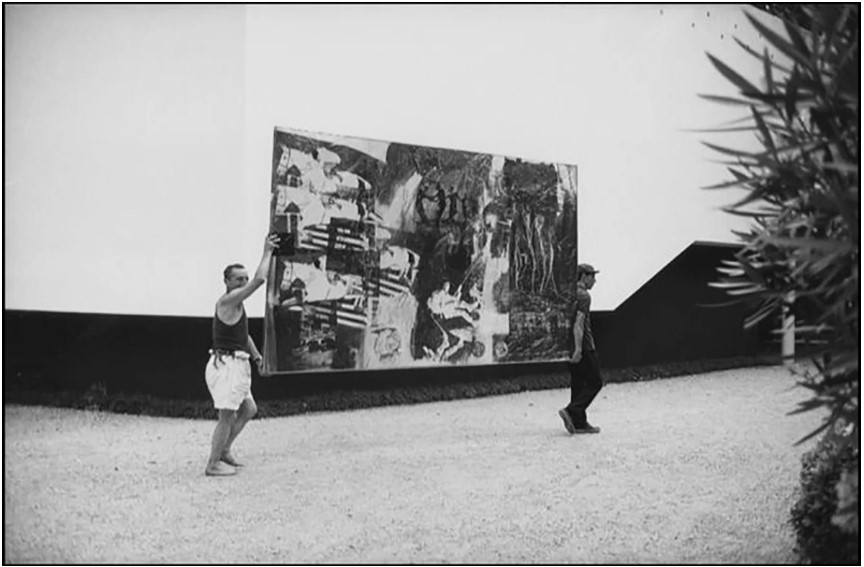 immagine per Fig. 2 - Ugo Mulas, Installazione di Express di Robert Rauschenberg alla Biennale di Venezia del 1964. ©Archivio Ugo Mulas