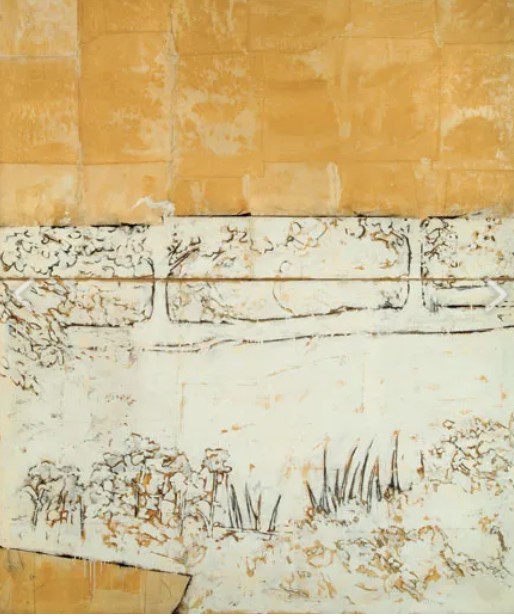 immagine per Fig. 6 - Mario Schifano, Beebe’s Garden Summer Morning, grafite e smalto su carta incollata su tela, 1964