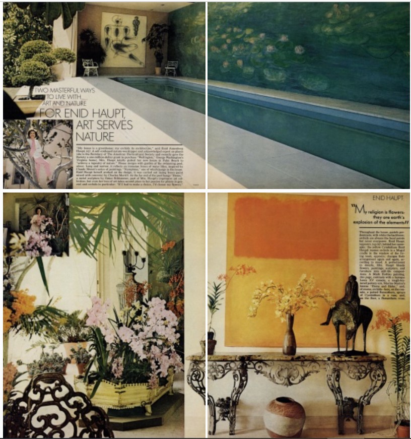 immagine per Fig. 7 - Enid Nemy – Horst P. Horst, Fashions In Living: Two Masterful Ways to Live With Art and Nature. For Enid Haupt, Art Serves Nature, «Vogue», May 1973, n. 5, pp. 182-185.