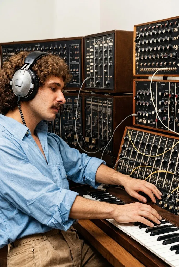 immagine per Gigi Toneti e il Moog Modular (AI)