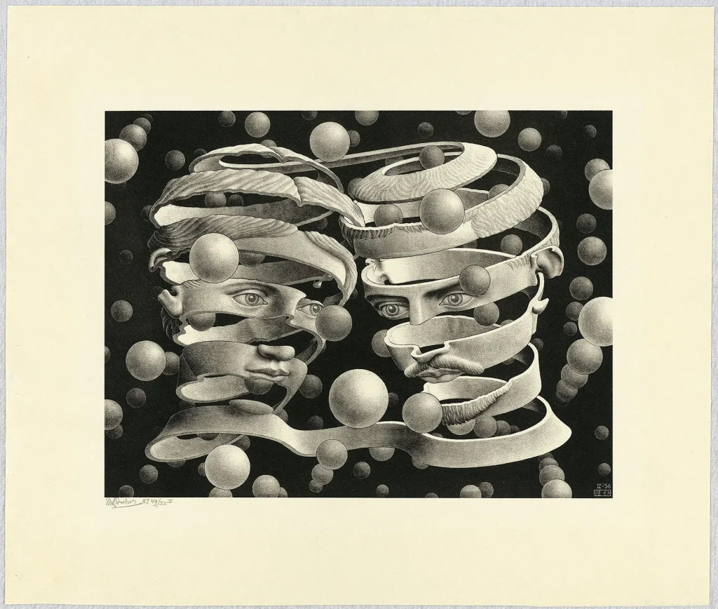 immagine per M.C.Escher Vincolo, 1956 Litografia, 253x339mm Collezione Maurits, Italia All M.C. Escher works ©2026 The M.C. Escher Company, The Netherlands. All rights reserved www.mcescher.com
