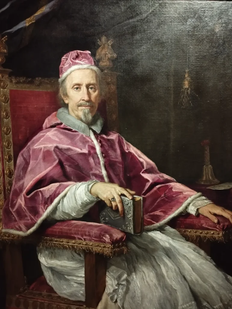 immagine per Carlo Maratta, Ritratto di Clemente IX Rospigliosi, 1669; olio su tela con cornice dorata, Città del Vaticano, Musei Vaticani