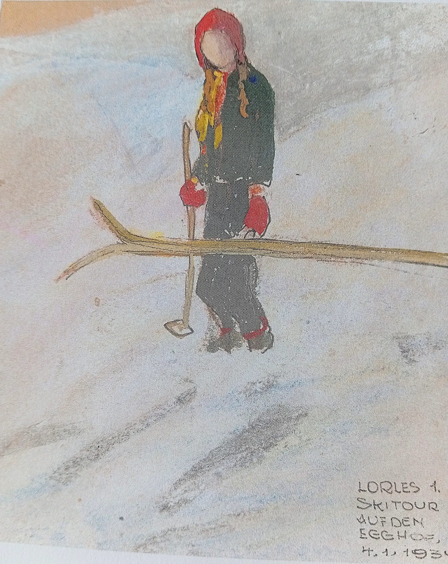 immagine per fig. 10 - Josef Arnold, Prima escursione sciistica di Lore all’EgghofOberperfuss, 1934.