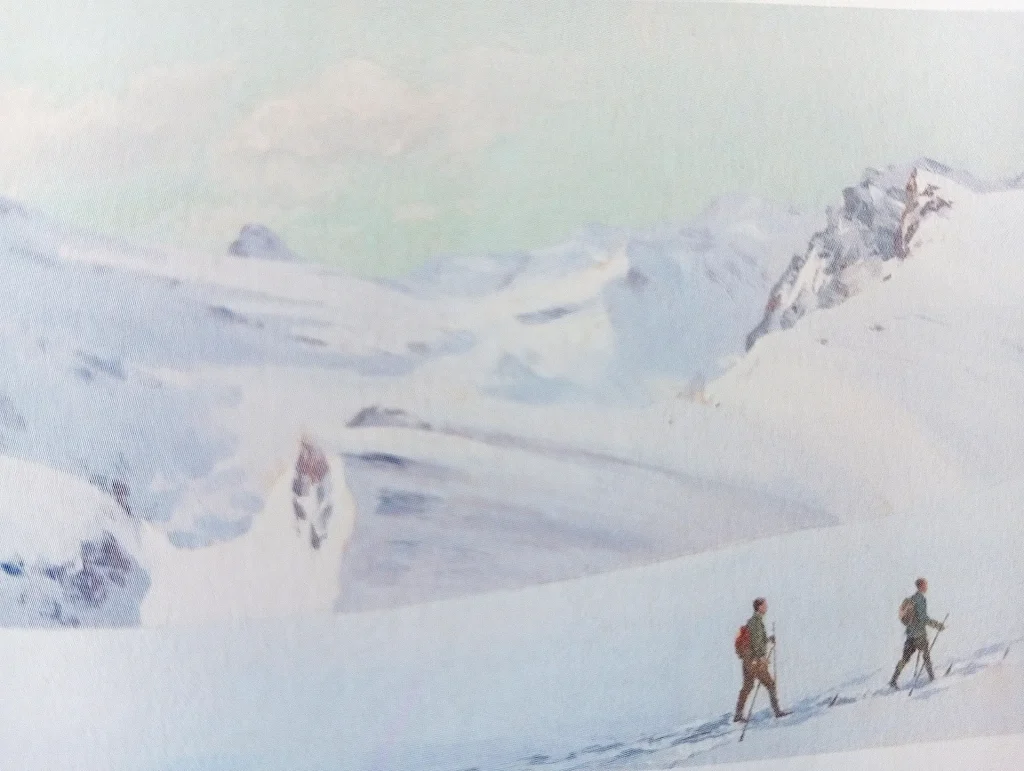 immagine per fig. 11 - Carlo Pellegrini, Paesaggio invernale con sciatori