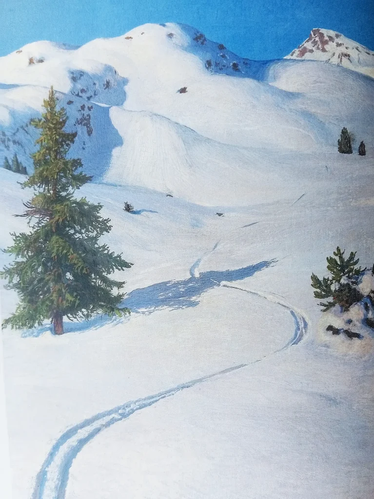 immagine per fig. 2 - Max von Esterle, Paesaggio innevato con tracce di sci