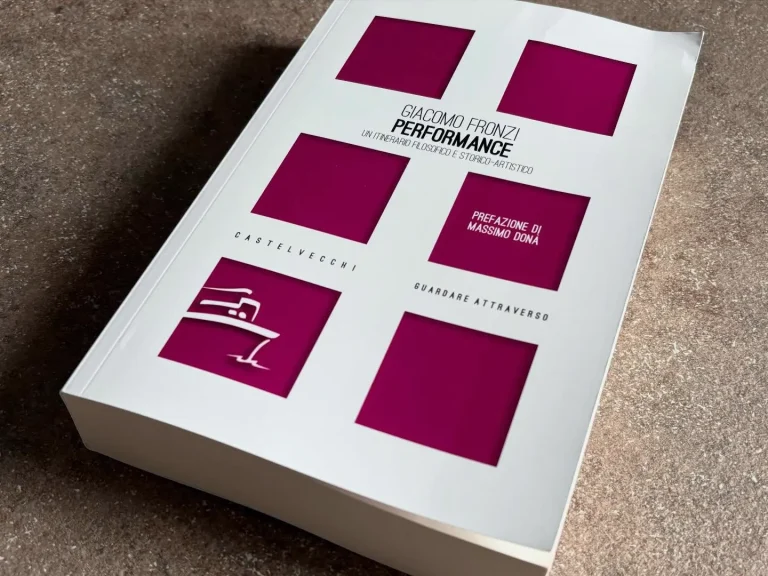 immagine per Performance. Un itinerario filosofico e storico-artistico. Il nuovo saggio di Giacomo Fronzi.