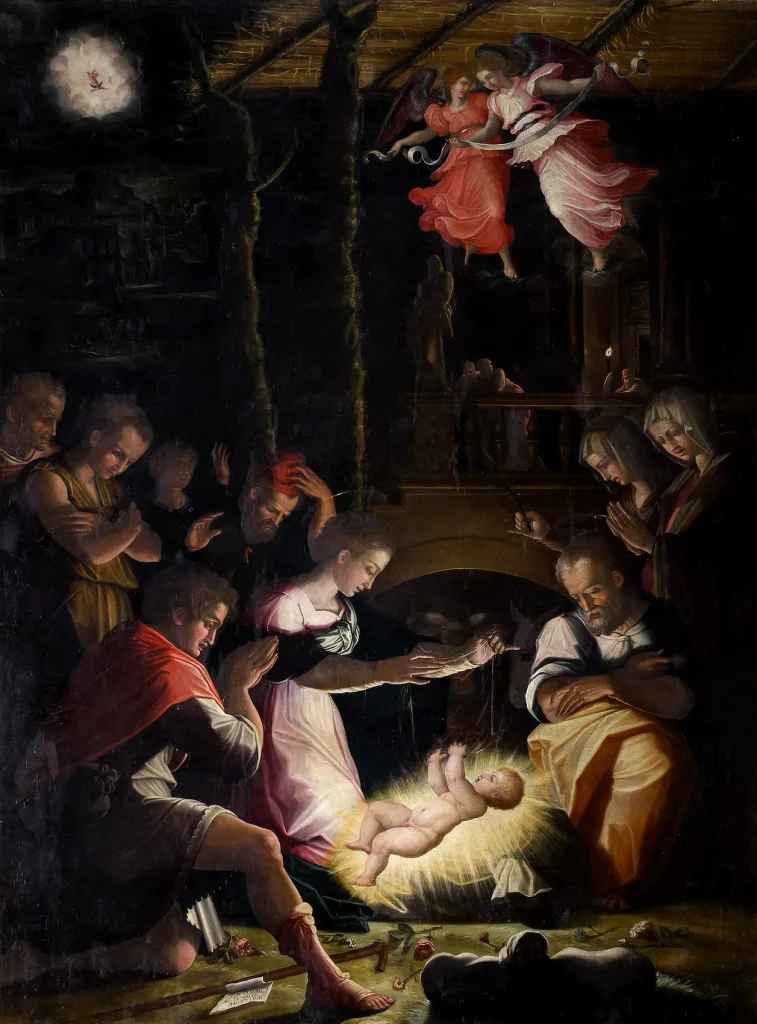 immagine per G. Vasari. Natività - 1538 olio su tavola Monastero di Camaldoli - Arezzo ph Valter Segnan. Mazzafirra