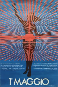 immagine per il poster di Annamaria Contenti, poster per il primo maggio, 1979 (courtesy AIAP CDPG).