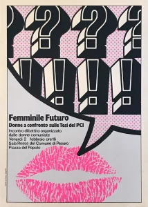immagine per il poster di Graciela Ana Galvani, poster Femminile Futuro, 1980 ca. (courtesy AIAP CDPG).