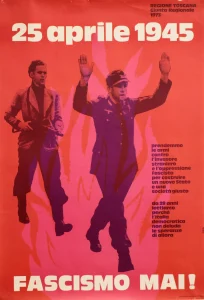 immagine per il poster di Andrea Miola, poster per il 25 aprile, 1973 (courtesy AIAP CDPG).