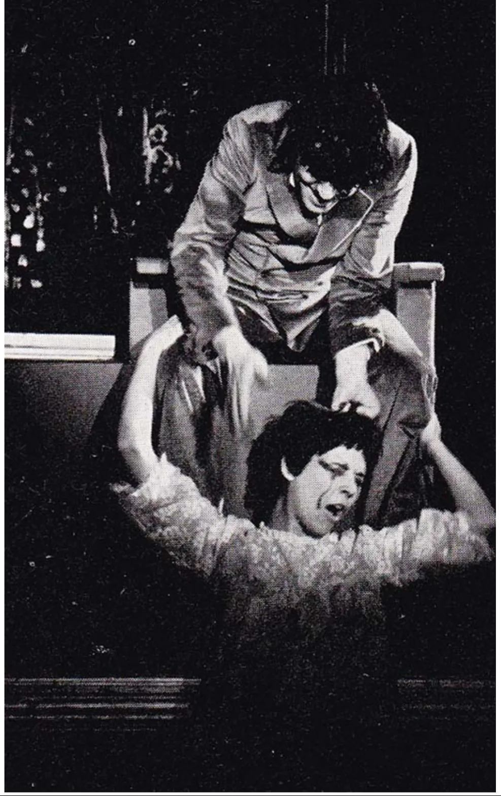 immagine per Carmelo Bene (Amleto) e Margherita Puratich (Ofelia) in Amleto o le conseguenze della pietà filiale, da Laforgue secondo Carmelo Bene, 20 marzo 1967, Roma, Beat ’72