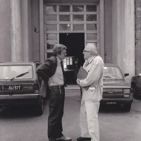 immagine per Con Federico Fellini al Teatro 5 di Cinecittà. Roma 1986