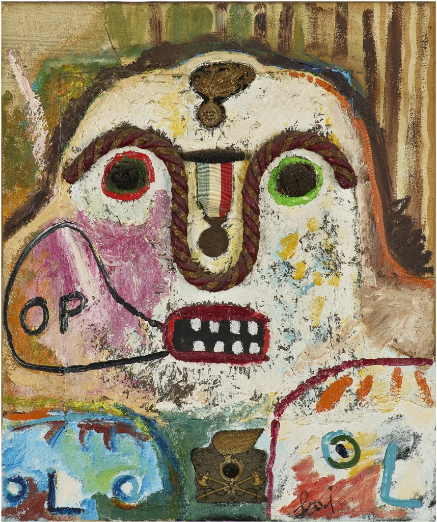 immagine per Enrico Baj, MilitareOP, 1965, 46x55